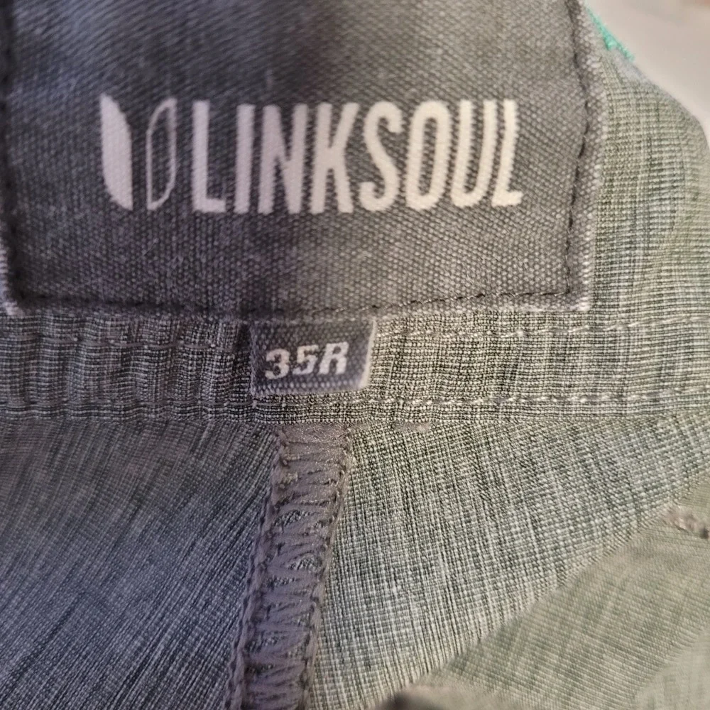 Linksoul Boardwalker Golf Pants 35R Grey Tech Stretch Chino Gorpcore Performance